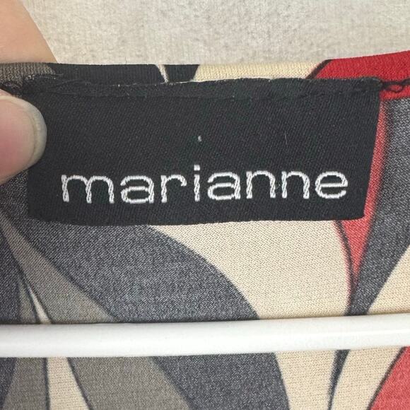 Marianne Multicolor Short Sleeve Surplice Waist Tie Midi Dress Size Large - Picture 5 of 6